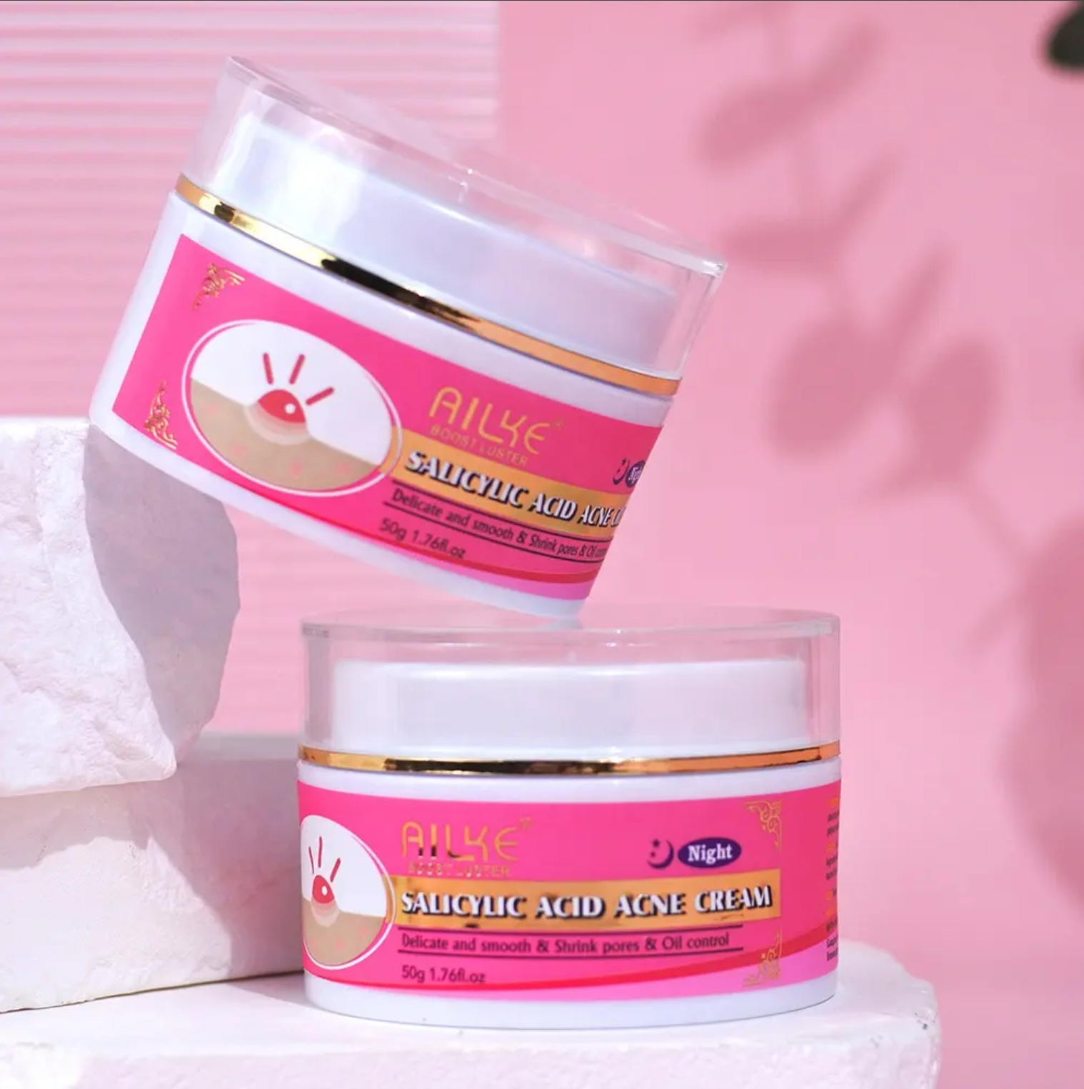 [2 Packs] Facial Moisturizer Salicylic Acid Acne Scar Removal Cream